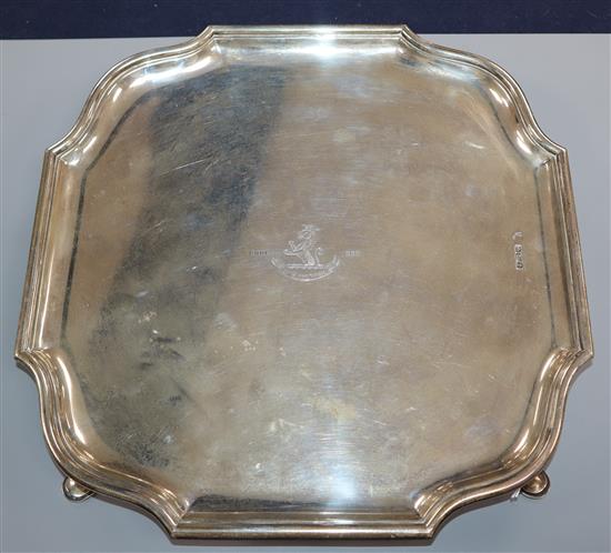 A George V silver salver, Sheffield, 1923, 27.5 oz.